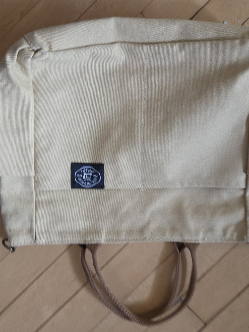 Canvas Tote Bag in Cream with Contrast Handles